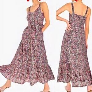 J. Crew Multicolor Ditsy Floral Maxi Dress Women's Size 6